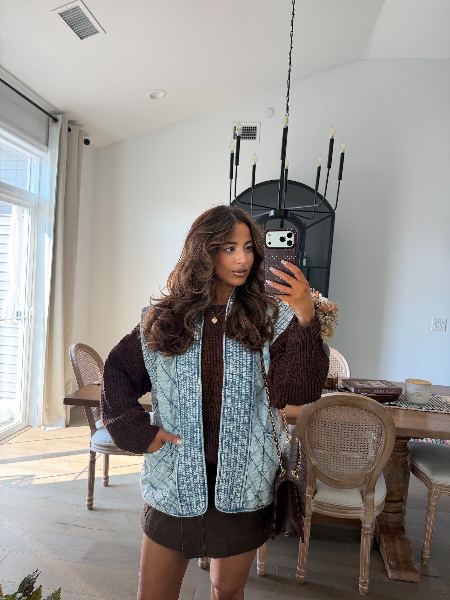 Charlotte Quilted Denim Vest