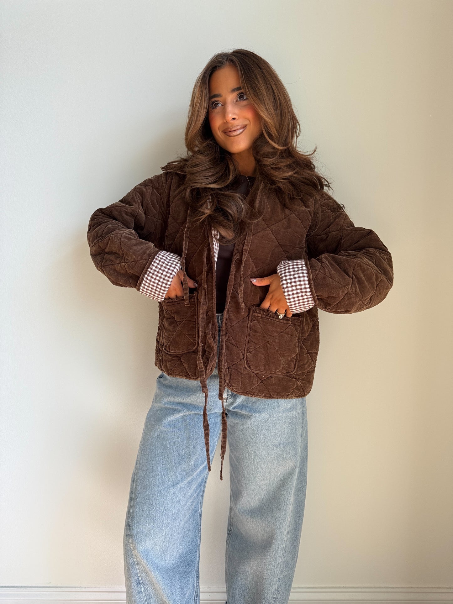 Cocoa Puff Gingham Jacket