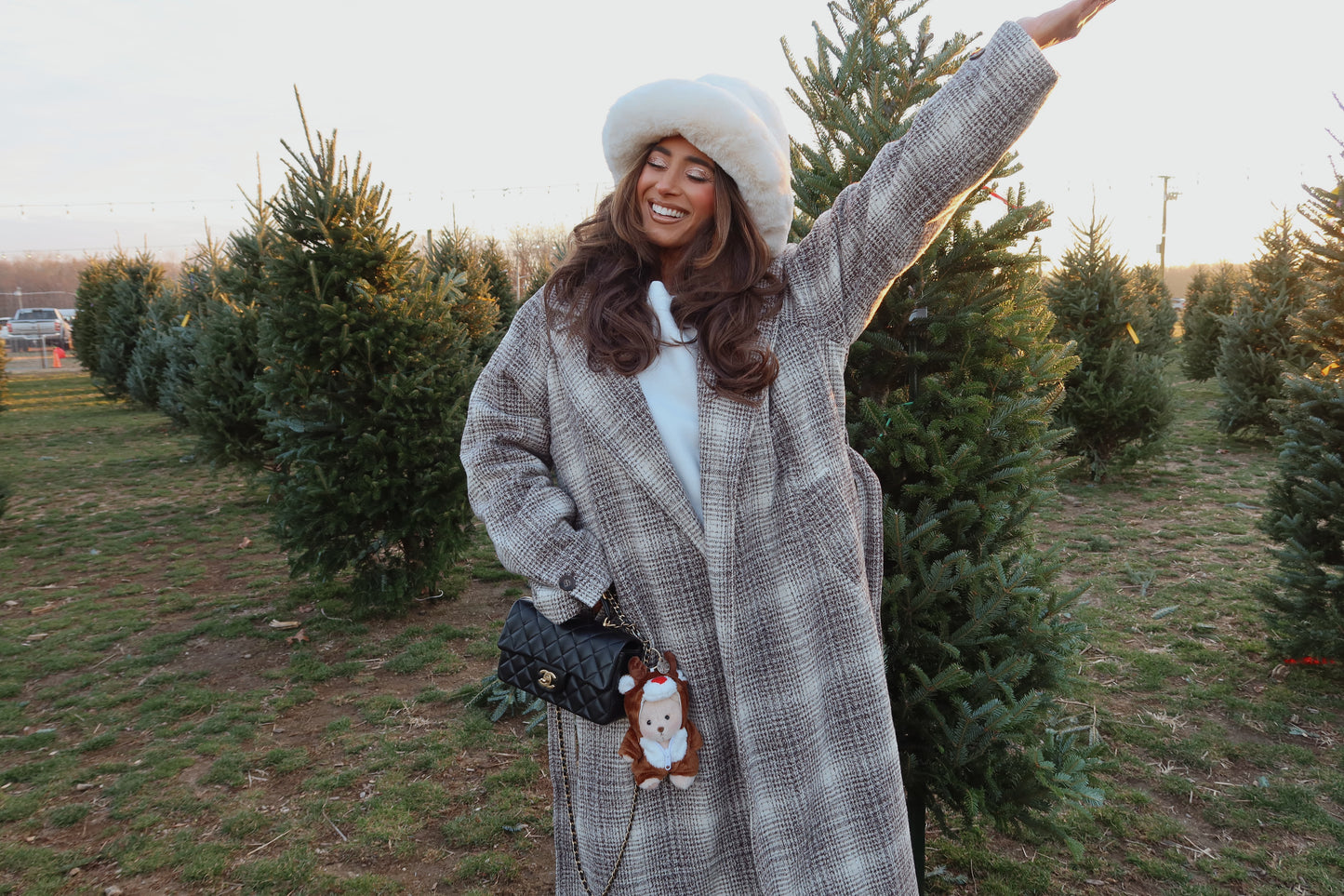 Winter Wonderland Belted Peacoat