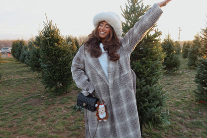 Winter Wonderland Belted Peacoat