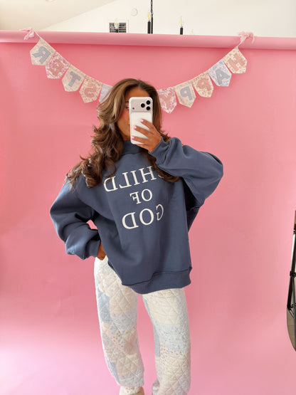 Child Of God Mockneck Blue