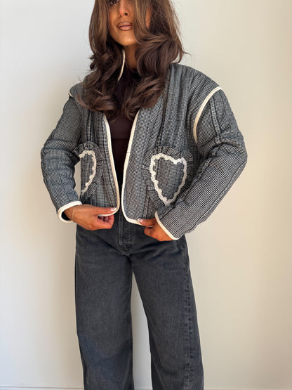 Gingham & Hearts Cookies & Cream Jacket