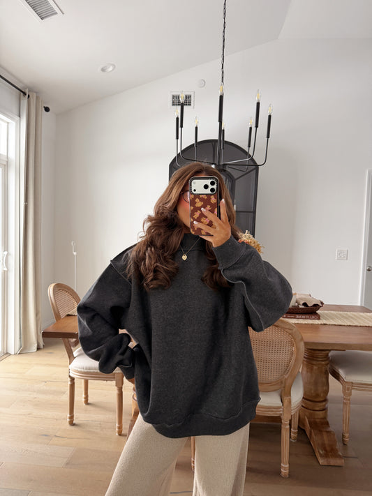 Haven Mockneck Sweatshirt (Charcoal)