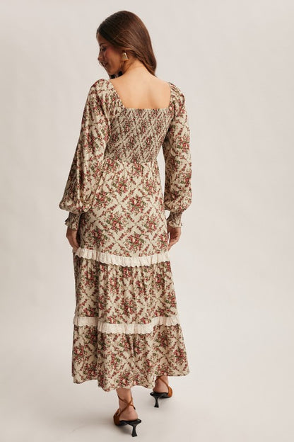 The Rose Vintage Dress (Sage)