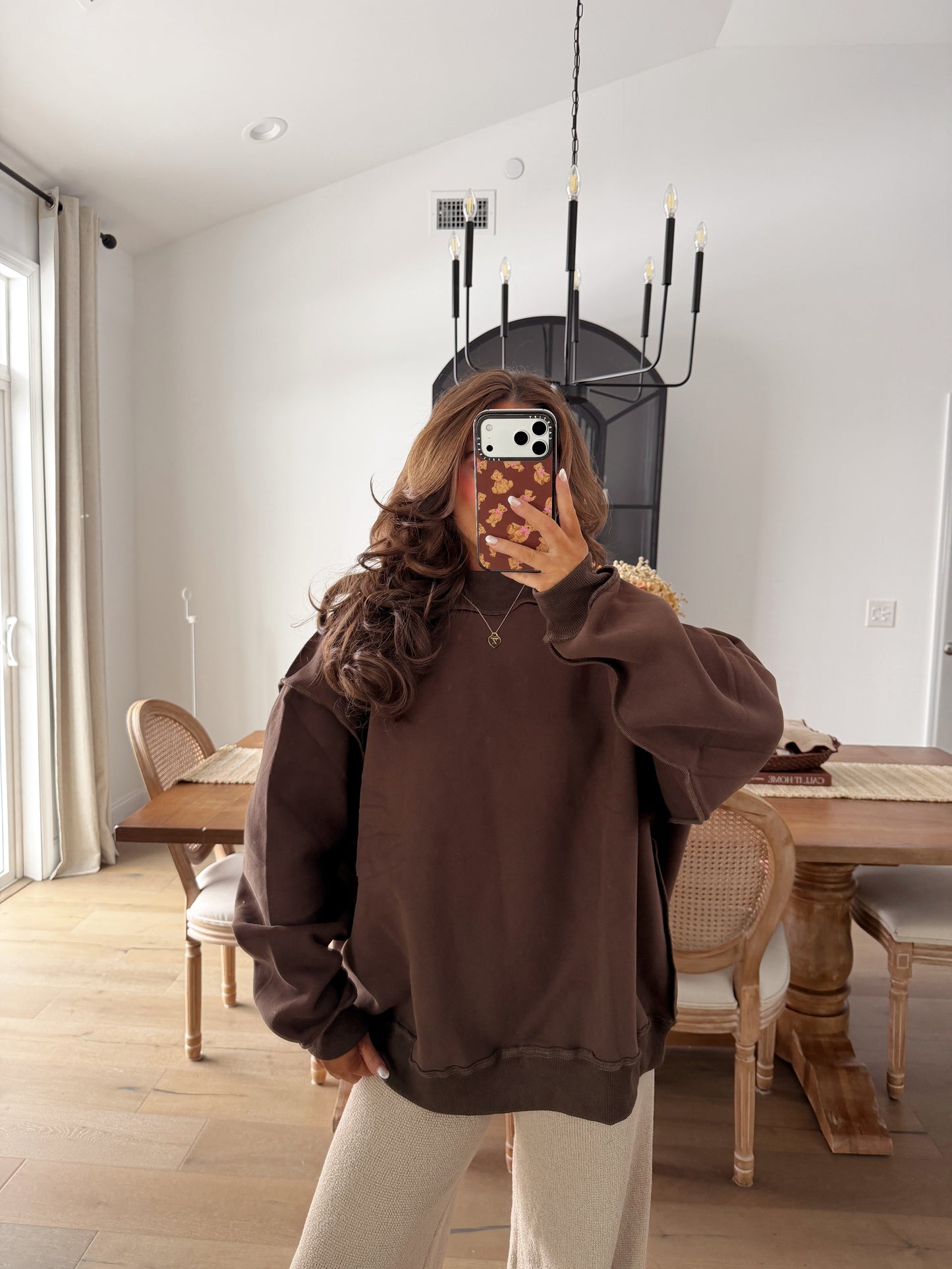 Haven Mockneck Sweatshirt (Chocolate)