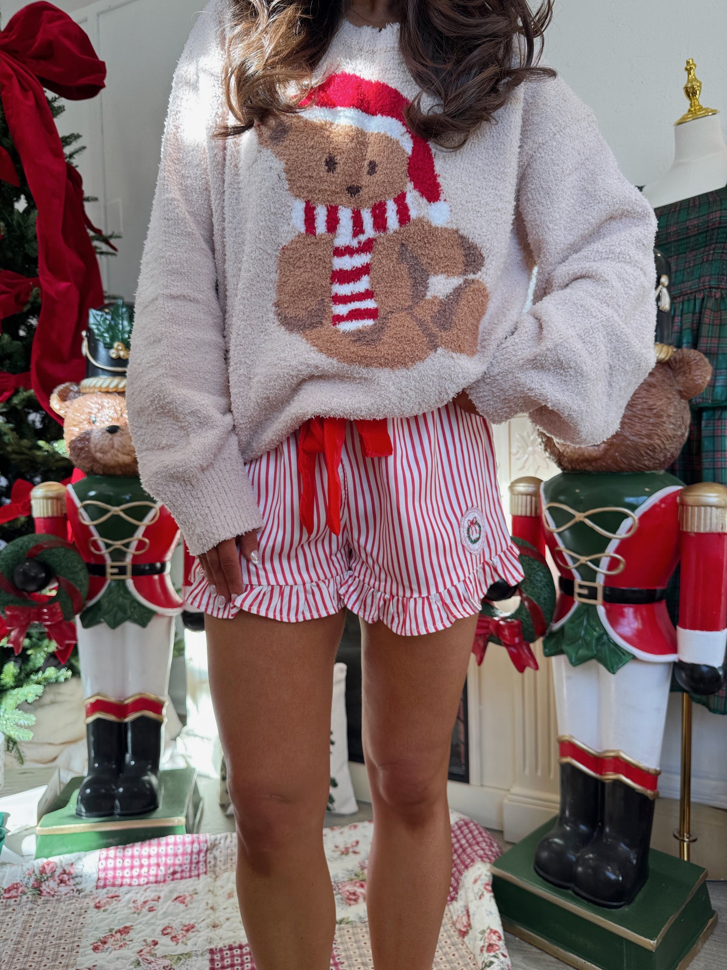 Gingerbread Santa Bear Sweater 🧸🎅🏼