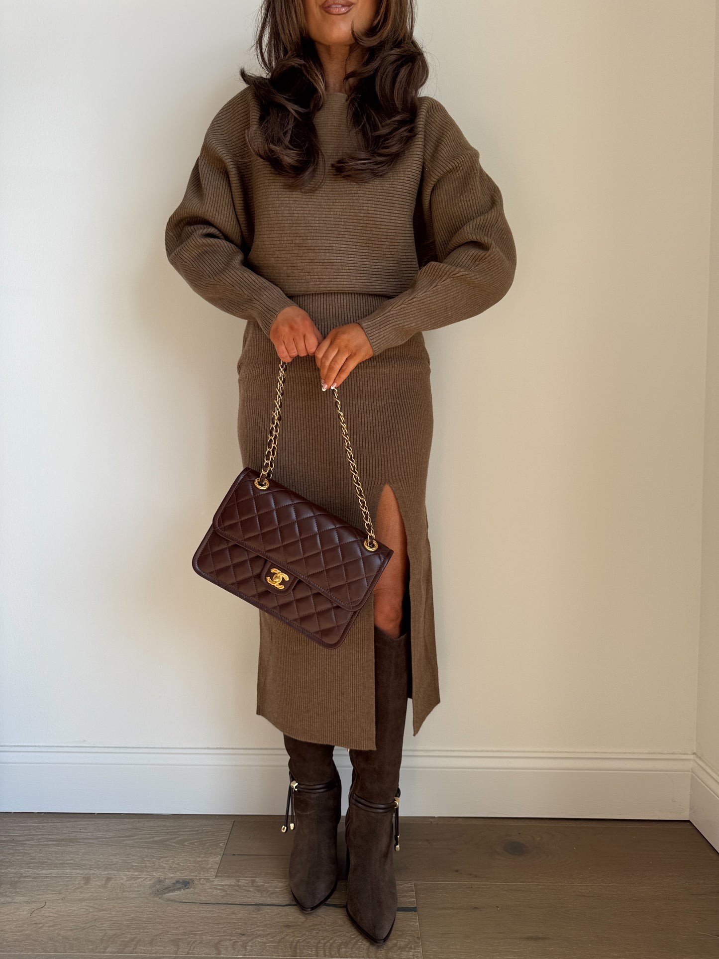 Sugarplum Mocha Sweater Dress