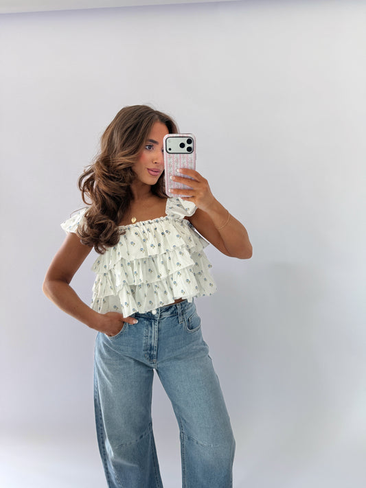 Sweet Bloom Top (White)