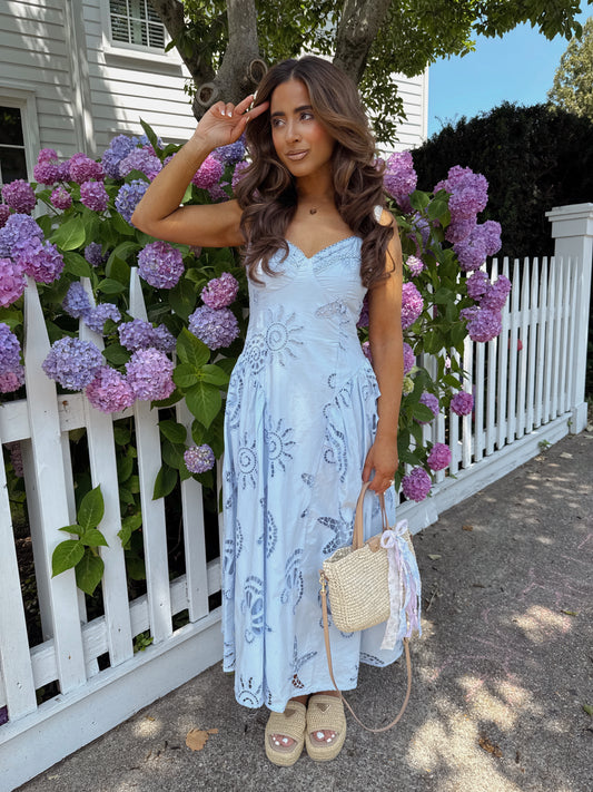 Shells & Eyelet Midi Dress
