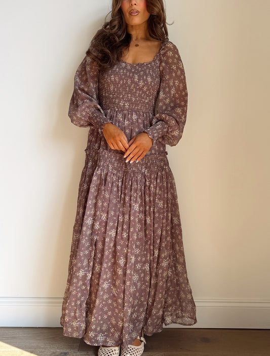 Mocha Teacup Midi Dress