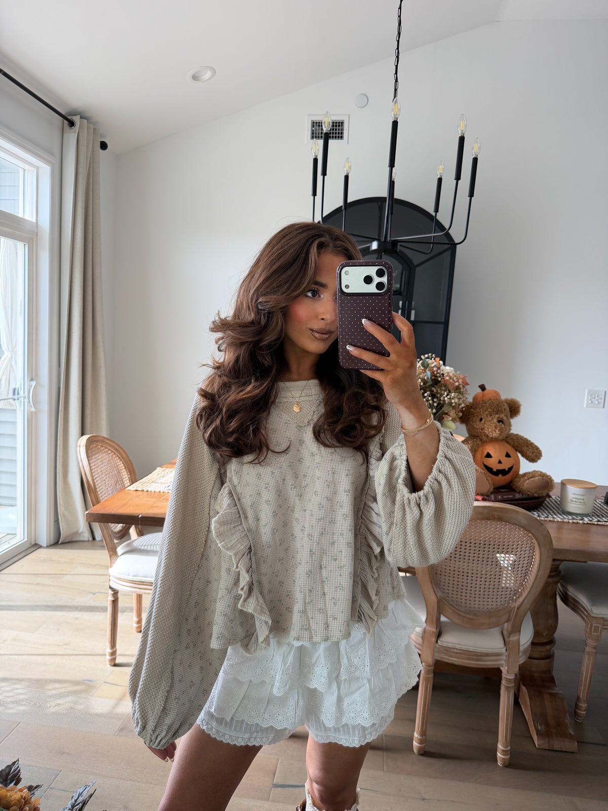 Country Cottage Ruffled TOP RESTOCK