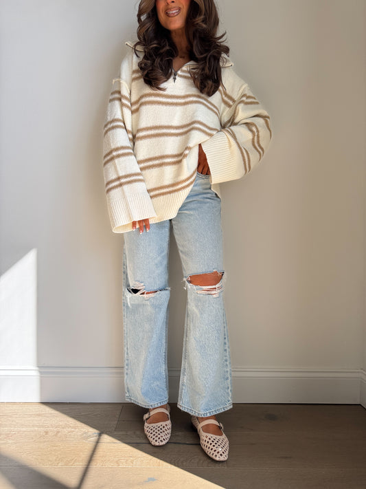 Caramel Cloud Sweater Knit (Crème)