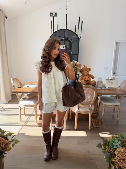 Autumn Plaid Ruffle Set