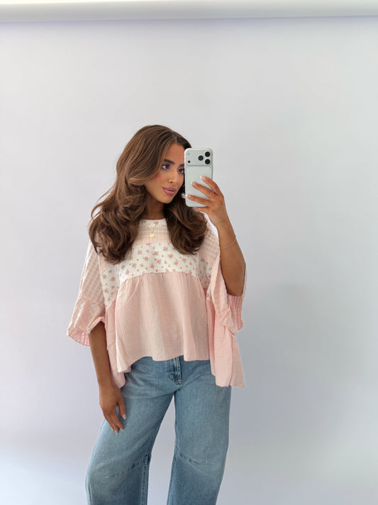 Petals & Lace Top Pink RESTOCK