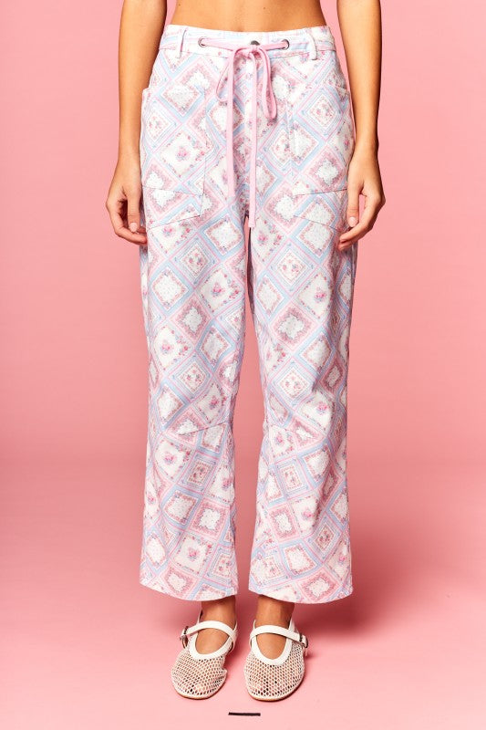 Pretty Petal Denim Barrel Jeans (can’t restock)