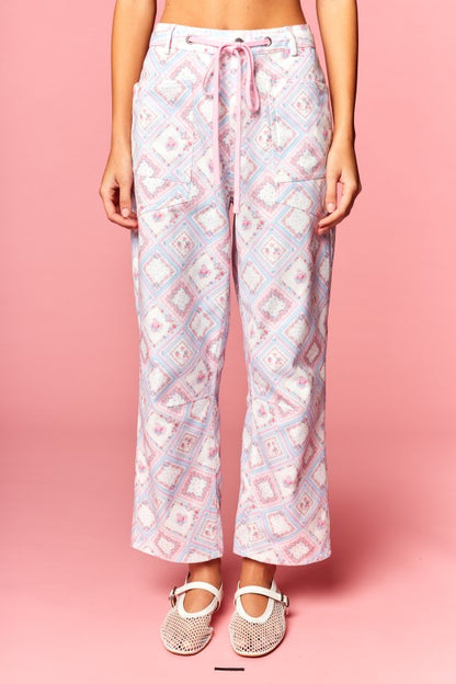 Pretty Petal Denim Barrel Jeans (can’t restock)