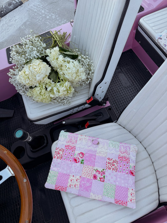 Vintage Laptop Cover (Pink Floral)