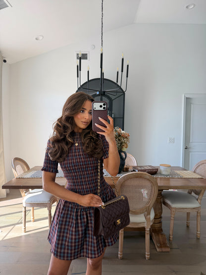 Adelaide Plaid Mini Dress (Heritage Plaid)