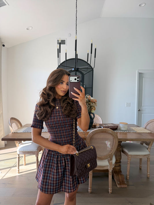 Adelaide Plaid Mini Dress (Heritage Plaid)