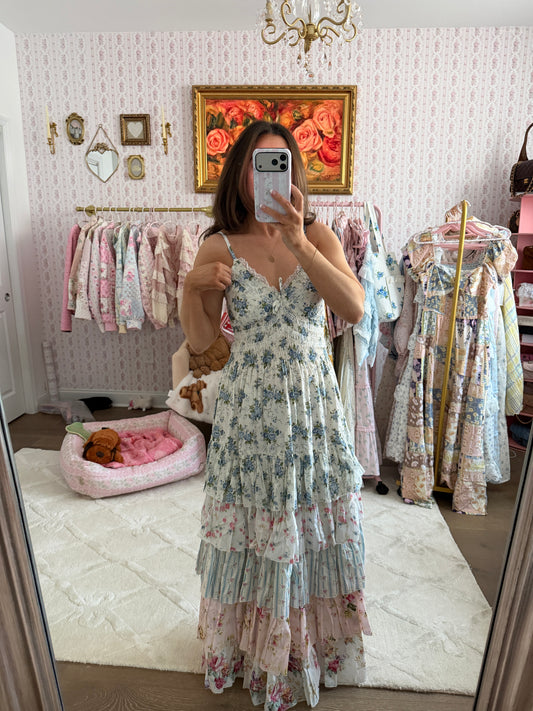 Italy Floral Maxi Dress  NEW SMALL