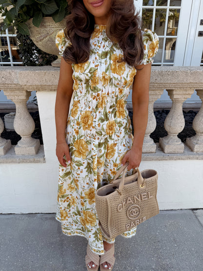 Sunset In Palm Midi Dress