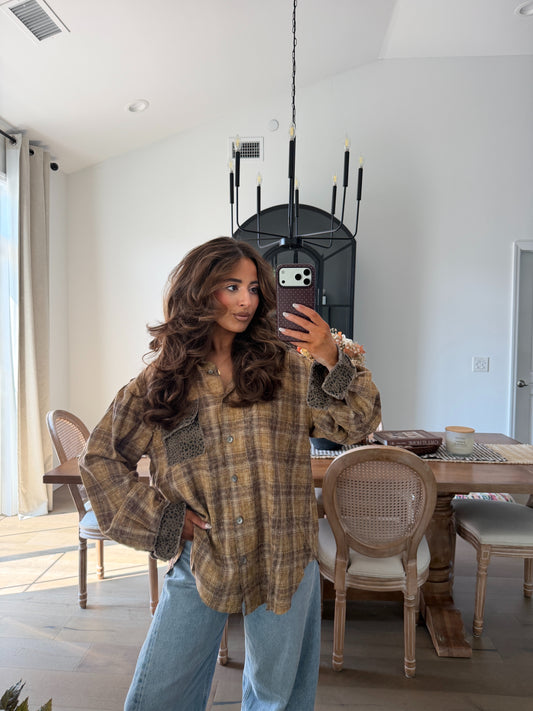 Blair Leopard Flannel (Honey) 100% cotton