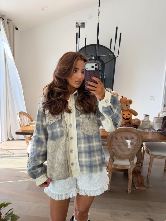 Harvest Days Denim Flannel