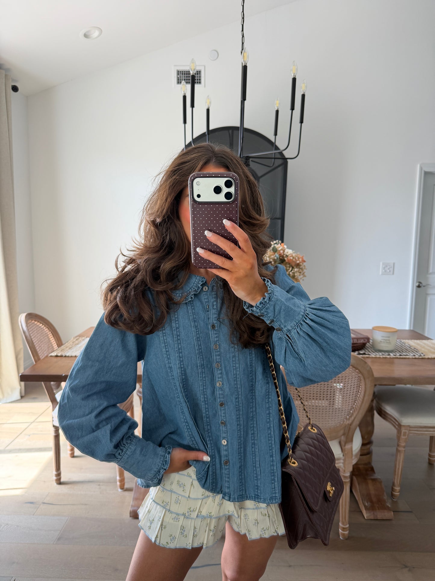 Annabelle Blueberry Ruffled Shorts