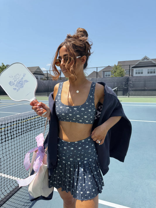 Midnight Bloom Active Sports Bra