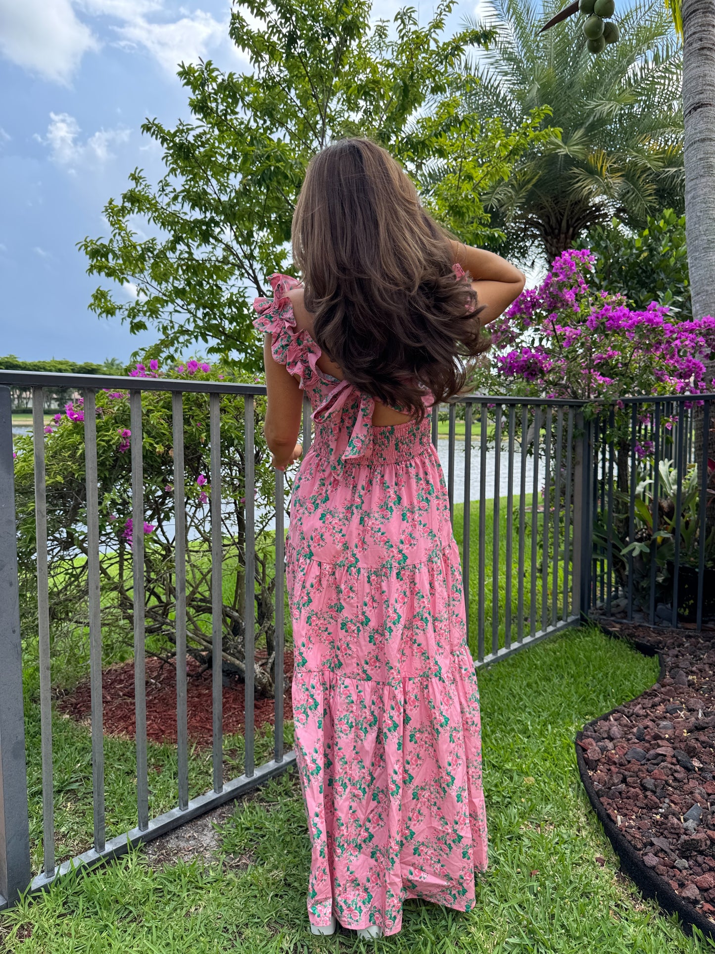 Palm Beach Elegance Ruffled Dress