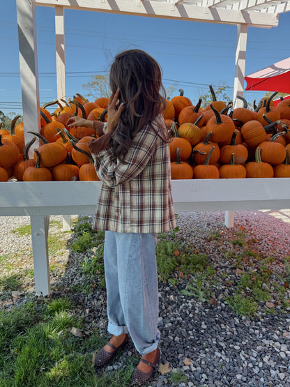 Pumpkin 🎃 Patch Barn Shacket Flannel