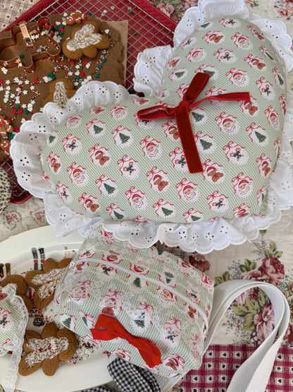 Gingerbread Bear Lane Pillow