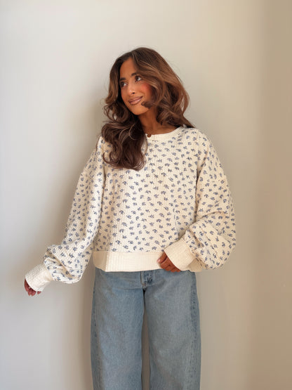 Blueberry Waffle 🧇 🫐 Knit Top