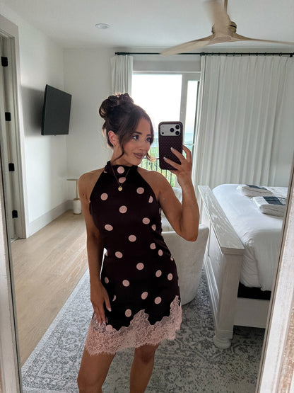 Seaside Sweet Dot Halter Dress