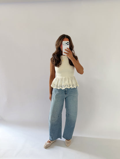 Soft Bloom Barrel Jeans (light) RESTOCK one week