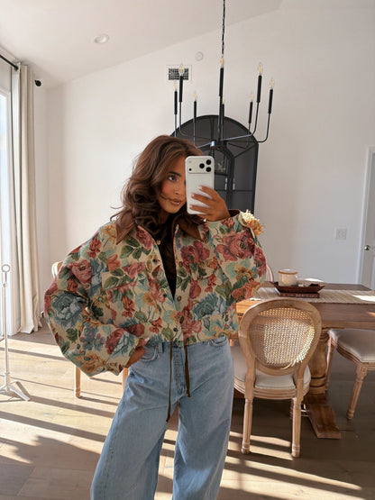 Once Upon A December Floral Jacket