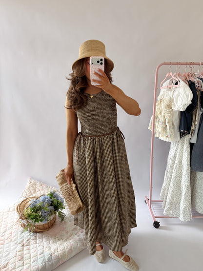 Picnic Cottage Gingham Midi Dress