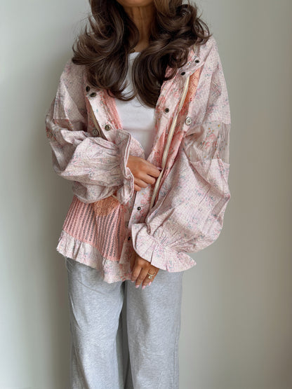 All Peachy, Darling Hooded Lightweight Jacket Knit