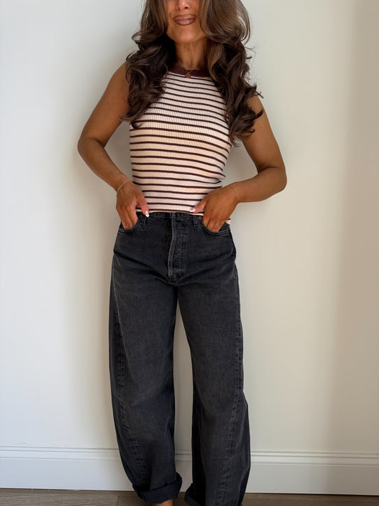 Cocoa Striped Tank