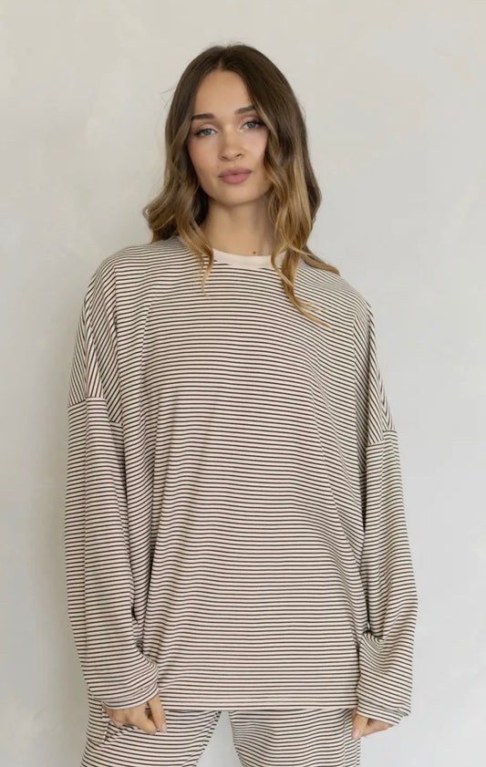 Sophie Striped Set (Almond Latte)