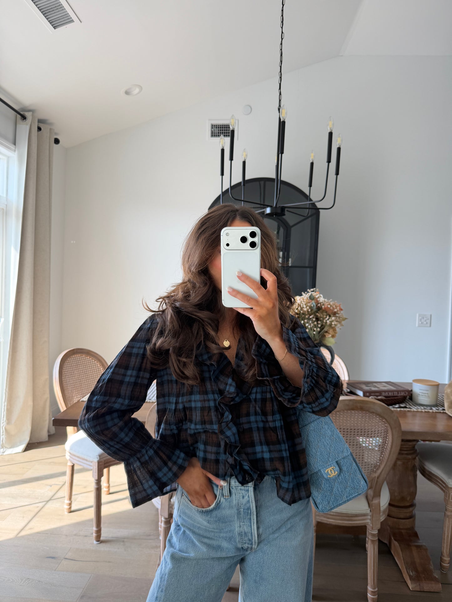 Cottage Bloom Blouse (Navy)