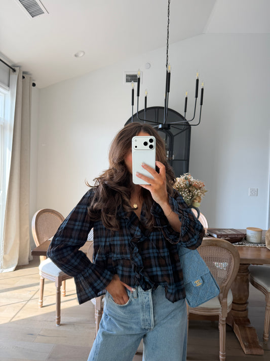 Cottage Bloom Blouse (Navy)