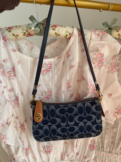 RARE C DENIM SHOULDER BAG NWT