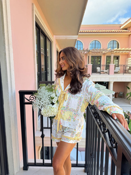 Pink Palm Dreams Pj Set