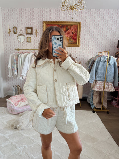 Vanilla Latté Quilted Set