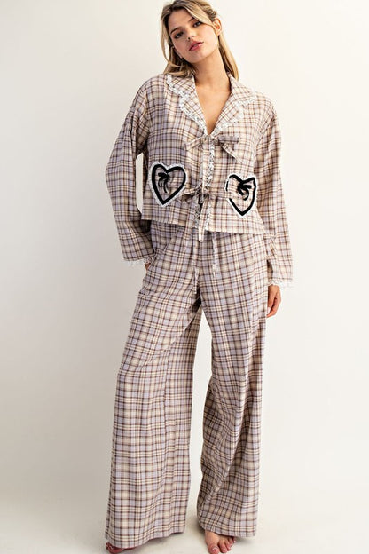 Autumn Hearts & Kisses Pj Set