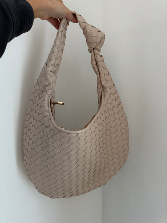 Anthropologie large beige bag