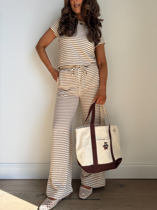 Cocoa Butter Striped Lounge Set