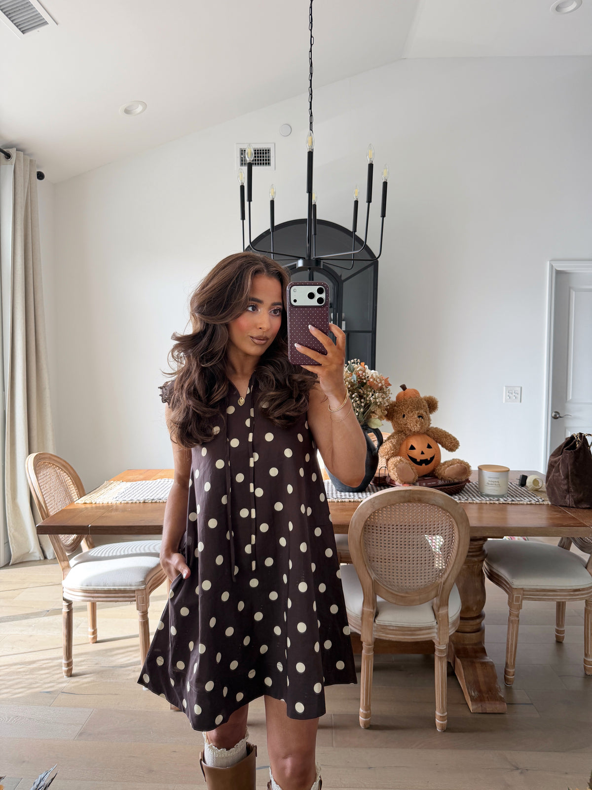 Little Orchard Polka Dot Mini Dress (can’t restock)