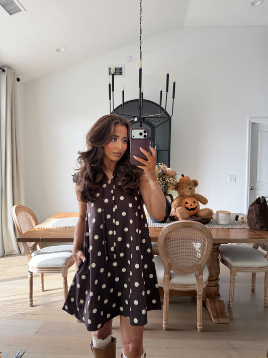 Little Orchard Polka Dot Mini Dress (can’t restock)